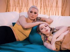 Kenzie Taylor and Lily Larimar love lesbian games so much