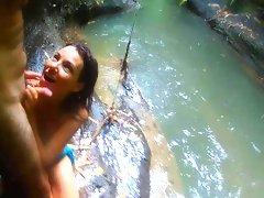 Orgasmic WET FUCK in the Rain # Rain,Jungle,River amplifies sexual senses