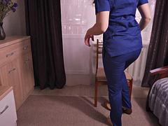 Teasecombo Nurse Flaunts Visible Panty Lines