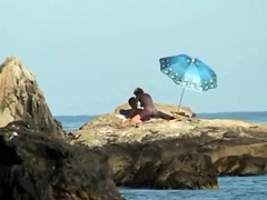 Beach voyeur finds a lustful amateur couple having hot sex