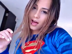 sexy dark haired supergirl